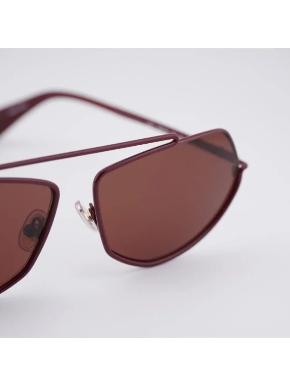 Max Mara MM0165 69S Joey Sunglasses Shiny Bordeaux Geometric Frame